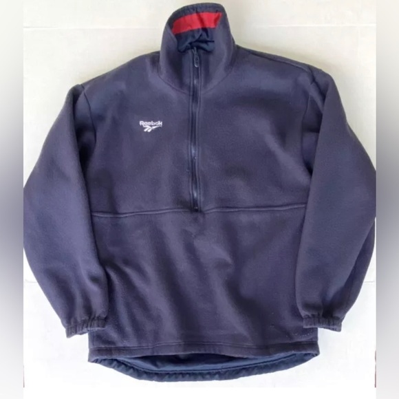 Men’s Vintage 90’s Reebok Reversible Navy Red Jacket Size XXL Oversized Coat - Picture 8 of 8